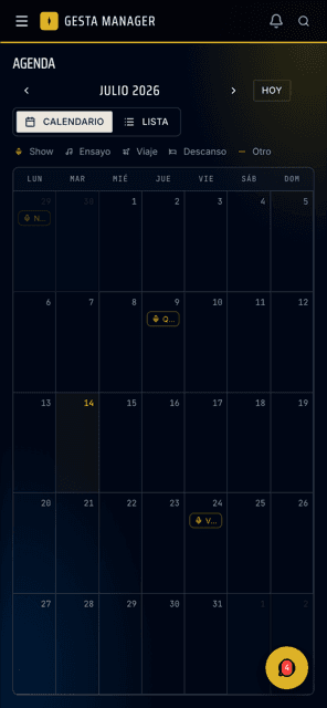 Gesta Manager — Agenda